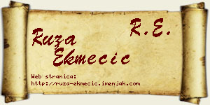 Ruža Ekmečić vizit kartica
